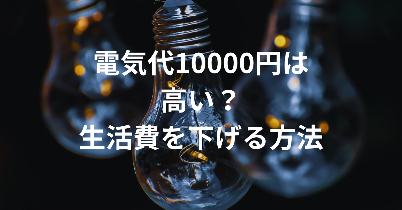 一人暮らし 電気代10000円は高い？リゾートバイトで生活費を下げる方法
