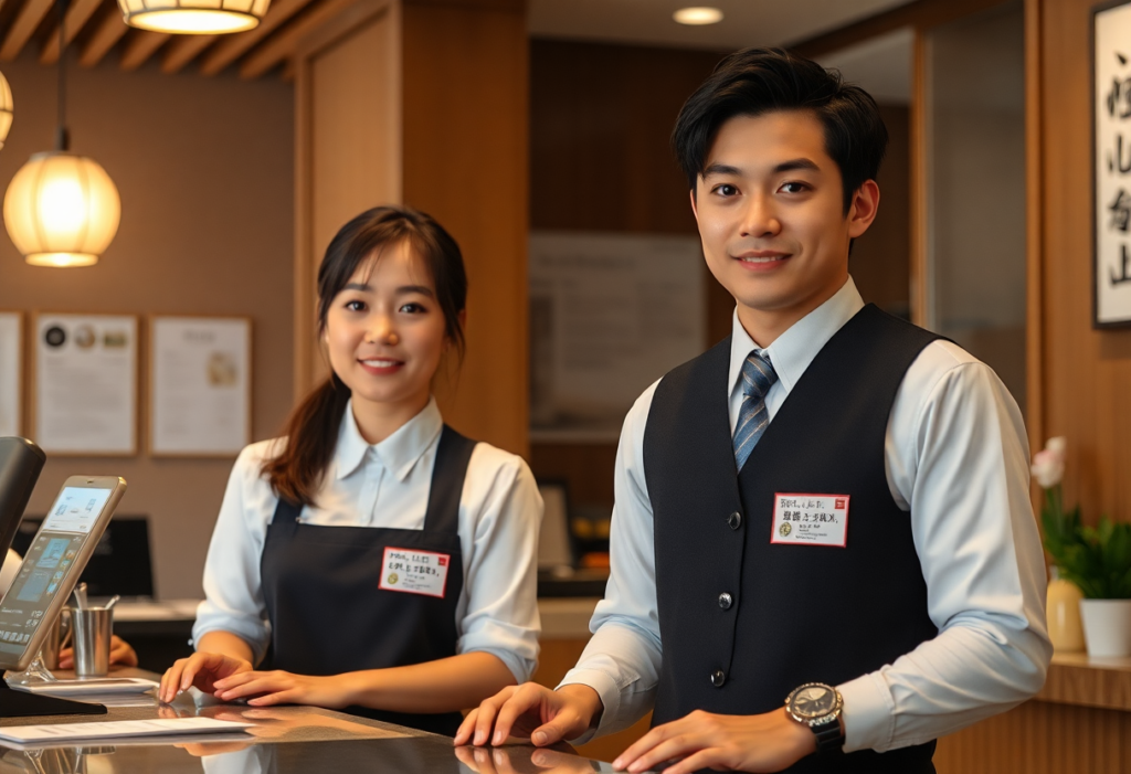 ホテルのフロントスタッフ